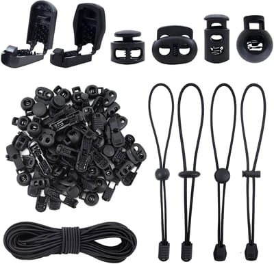 Dailygoods- Elastisch Touw 3 mm x 10 m - Hoge Elasticiteit - Koordstopper/Koordsluiting - Elastisch Rubber - Voor Trekkoord/Rugzakken - Ideaal voor Doe-het-zelf Projecten - Koord