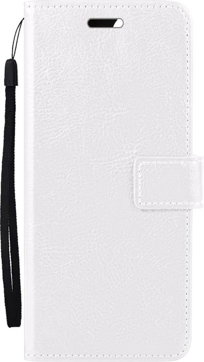 Hoes - Met Pasjeshouder - Geschikt voor Samsung Galaxy A02s - Luxe Bookcase Portemonee - Flip Case - Kunstleer Book Case - Flipcase - Book Cover - Walletcase - PortemonneeHoes - Wit