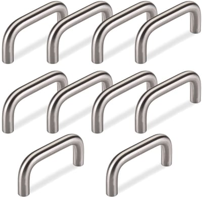 10 x Meubelgreep BG03e Boorgatafstand 64 mm geborsteld Beugelhandgreep van SOTECH