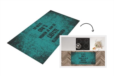 Keukenloper - Loper keuken - Vaderdag - Opa cadeau - Spreuken - De beste opa's - Quote - 120x60 cm - Keukenloper vinyl
