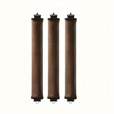 Livé® Krultangen Zonder Hitte – 3 Donkerbruine Flanel Rollers