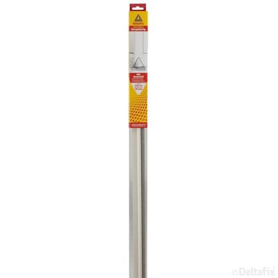 Tochtstrip 110cm. lang. Dorpelstrip met borstel schroefbaar wit kunststof 1.10m x 40 mm x 20 mm. Deltafix.