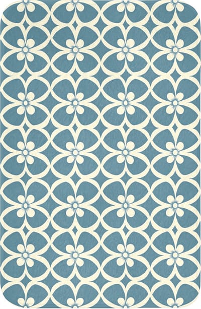 WC mat 40x60 cm - Antislip - Patroon - Symmetrisch - Blauw - Toiletmat - Vloermat - Douchemat - Toilet tapijt - Toiletmatten