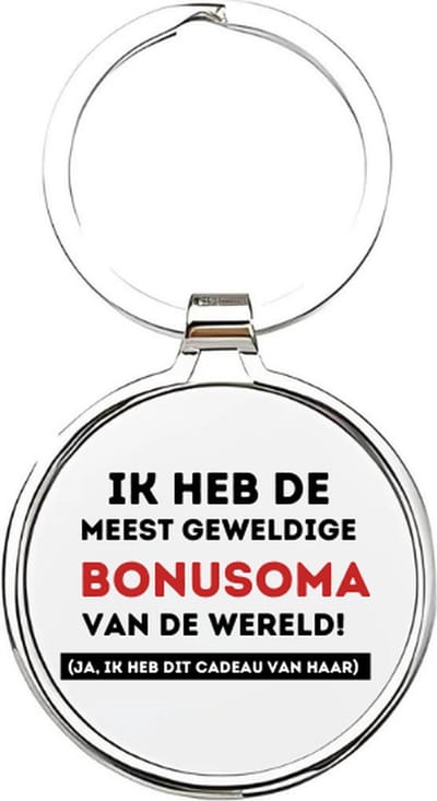 Akyol - ik heb de meest geweldige bonusoma van de wereld Sleutelhanger - Oma - de liefste bonusoma - bonusoma sleutelhanger - oma sleutelhanger - sleutelhanger oma - familie sleutelhanger - moederdag cadeautje - oma cadeau - mom - oma - 4 x 7,5 CM
