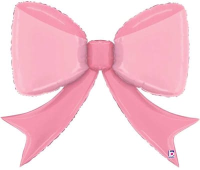 ballon in de vorm van Mooie Roze Strik Ballon 41" (102,5cm) - Folieballon