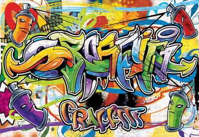 Fotobehang Graffiti Street Art | XL - 208cm x 146cm | 130g/m2 Vlies