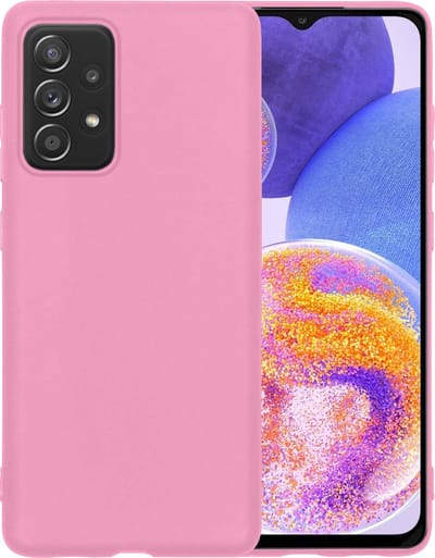 Hoesje - Geschikt voor Samsung Galaxy A23 - Sterk & Shockproof - Siliconen Case - Hoes Cover - Telefoonhoes - Lichtroze