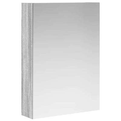 vidaXL - Badkamerspiegelkast - Grijs - Sonoma - 50 - x - 14,5 - x - 70 - cm - Bewerkt - hout