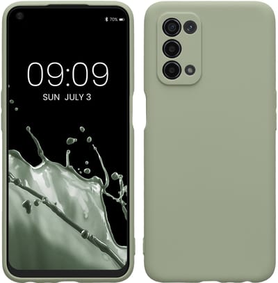 kwmobile telefoonhoesje geschikt voor Oppo A74 (5G) / A54 (5G) - Hoesje voor smartphone - Precisie camera uitsnede - In grijsgroen
