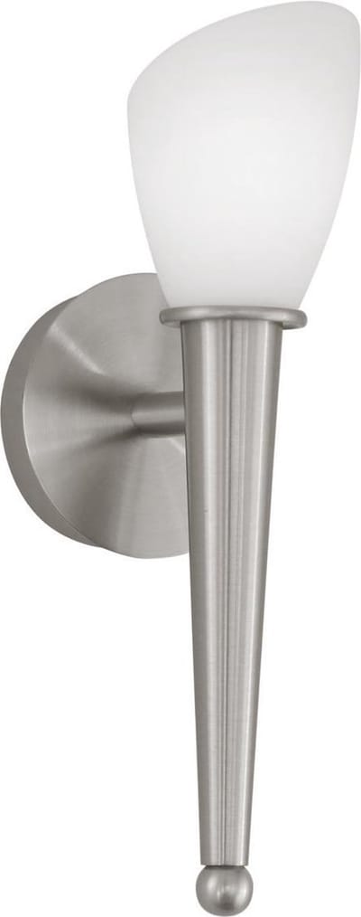 EGLO Mara 2 - Wandlamp - 1 Lichts - Nikkel-Mat - Wit