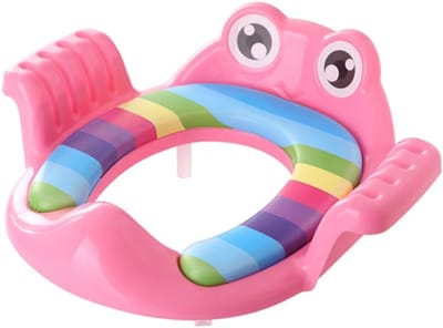 Zindelijkheidstraining toiletbril voor kinderen met afneembaar kussen - comfortabel potje voor jongens en meisjes (roze)