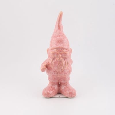 Ornament duimpje omhoog kabouter roze 6,5x5x15cm