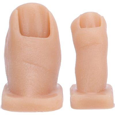 Nagelkunst Oefen Tenen Model Manicure Oefen Tenen Siliconen Nagels Schilderen Simulatie Tenen voor Nagelstudio Nagelkunst beige