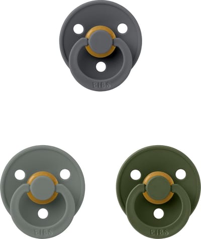 Bibs fopspeen 0-6 maand set 3 stuks Pine,Hunter Green en Iron maat 1