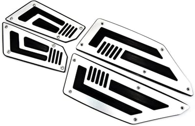 Motorfiets Voetsteunen - Treeplanken - Comfortabel Rijden - Antislip Ontwerp - Set van 4 - Zilver