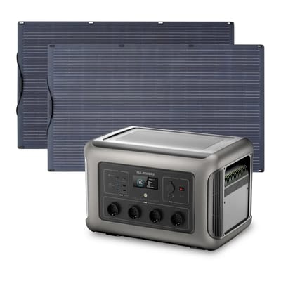 ALLPOWERS Zonnegeneratorset 3500W (R3500 + SF200 200W flexibel zonnepaneel) - R3500+2PCS SF200 200W zonnepaneel