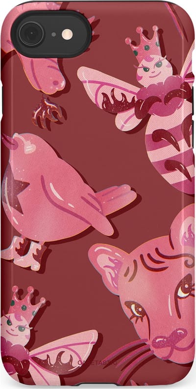 Casetastic Hoesje Geschikt voor Apple iPhone 7/8/SE - Stijlvolle Beschermende Duo-layer Case - Luxe dieren