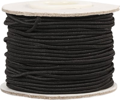Creativ Company Elastic Thickness 1mm Zwart 25m