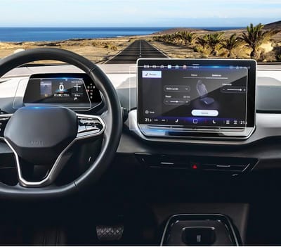 Set van 2 Geharde Glas Screenprotectors voor Navigatiescherm en Dashboard van VW ID.3, ID.4, ID.5 en ID.Buzz 2024 2025, 32.9 Inch en 5.3 Inch, Schokbestendig en Krasbestendig