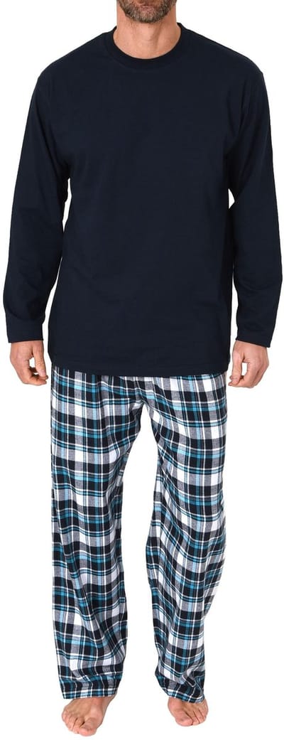 Lange herenpyjama met flanellen broek - 223 101 10 872