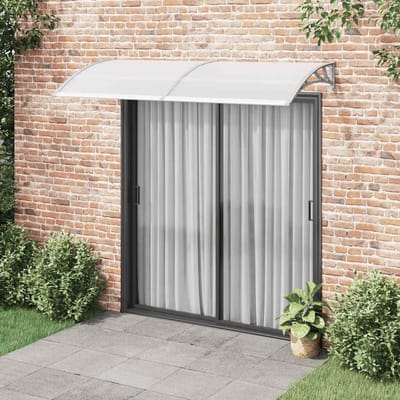 Beschermluifel voor deur - Regenkap huis - Entrees beschermen - Lichtdoorlatende platen - 240 x 100 cm - Grijs