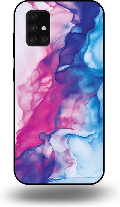 Smartphonica Telefoonhoesje Geschikt voor Samsung Galaxy A71 5G met Roze Blauw Marmer Opdruk - TPU Backcover Case Rose Blue Marble Design geschikt voor Samsung Galaxy A71 5G