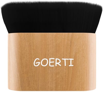 Body Makeup Brush voor het mengen van vloeibare foundation Kabuki borstel voor body markeerstift Bronzer Shimmer Glow Concealer Cream Poeder Hoge dichtheid Pluizige haren en bamboe handvat