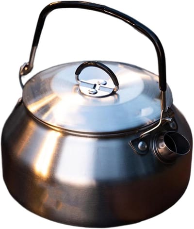 Theeketel RVS - Waterkoker Keuken - Koffie en Thee - Opvouwbaar Handvat - 0.8 Liter - Zilver