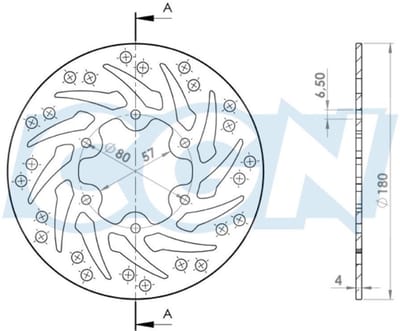 Disque de frein arrière NG Brakes pour Moto Derbi 125 GPR R 2005 à 2011 Neuf