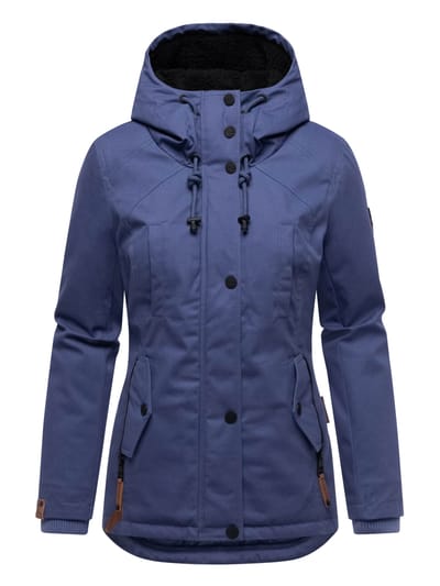 Marikoo dames winterjas met teddyfleece voering & capuchon