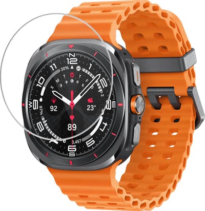 Screenprotector - Geschikt voor Samsung Galaxy Watch Ultra - Extra Sterk - Tempered Glass - Gehard Glas - Beschermglas Screen Cover - Bescherm Protector voor Smartwatch