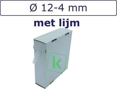 PRO-TIE® - Krimpkous met Lijm 12-4 mm Transparant Dunwandig krimpverhouding 3:1 (Box 5 meter) - PRO-TIE