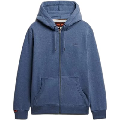 Superdry - Essential Logo Half Brushed Zip Hoodie - Heren - Hoodies