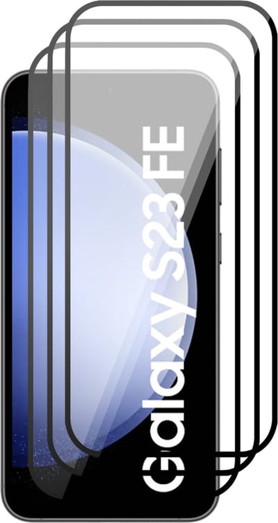 Screenprotector geschikt voor Samsung Galaxy S23 FE - 3x Volledig Dekkend Glas Screen Protector