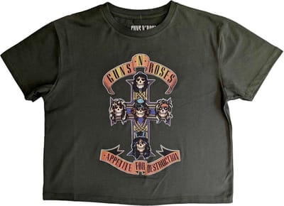 Guns N' Roses - Appetite For Destruction Crop top - S - Groen