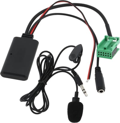 Auto Bluetooth Adapter - Muziek Streaming - Draadloos Luisteren - Met Microfoon - 5-12V - Zwart