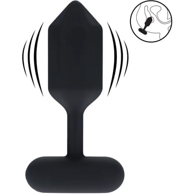 Levelz - Hexagonal Vibrating Silicone Anal Plug - Medium