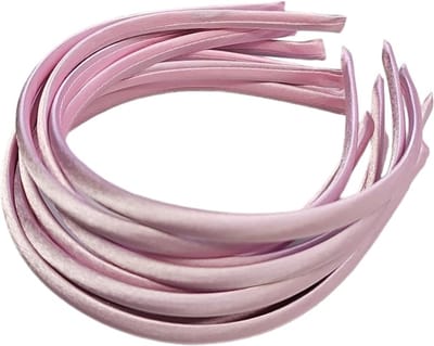 Fako Fashion - Diadeem - Hoofdband - Haarband - Satijn - 10mm - Lichtroze - 10 Stuks