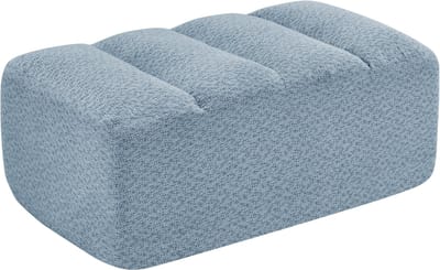 Modulaire Poef - Ergonomische Voetenbank Voor Appartement - Frameless Hocker Met Schuimvulling - Brede Voetensteun - 104x61x45 cm - Woonkamer Blauw
