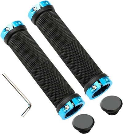 Fiets Handvatten - Stuur Grips - Comfortabel Fietsen - Dubbel Aluminium Lock - 22 mm Buisdiameter - Rood