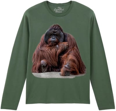 Orangoetan Wisdom Beyond Words - Orangutan The Coloured House Longsleeve T-shirt XXL