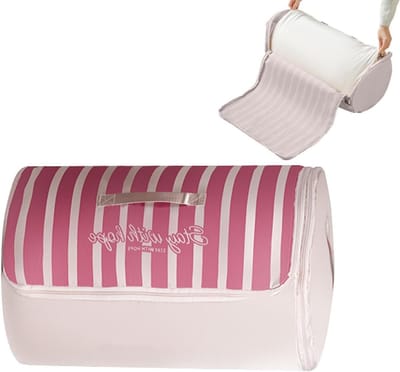 Opbergzakken Dekbed - Cilindrische Organizers - Ruimte Besparen - Hoogteverlaging Mechanisme - 30x20x3 cm - Roze