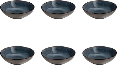 Medard de Noblat - Feeling Indigo - Salade en pastabord 18 cm - 6 delig - Stoneware