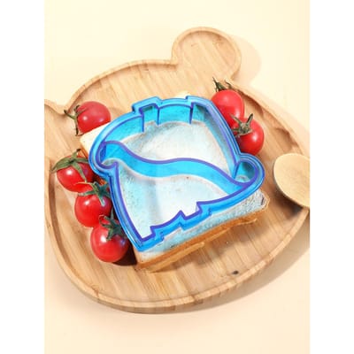1 stuks Cartoon Dinosaurusvormige Sandwichsnijder, Eenvoudige PS Broodsnijder Voor Bakken one-size blauw
