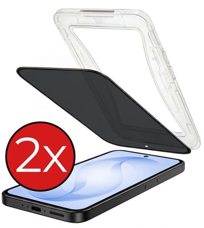 Privacy Screenprotector - 2 Stuks - Geschikt voor Samsung Galaxy S26 - Met Installatie Kit - Beschermglas - Anti-Spy - Flexibel Glas - Tempered Glass - Screen Protector