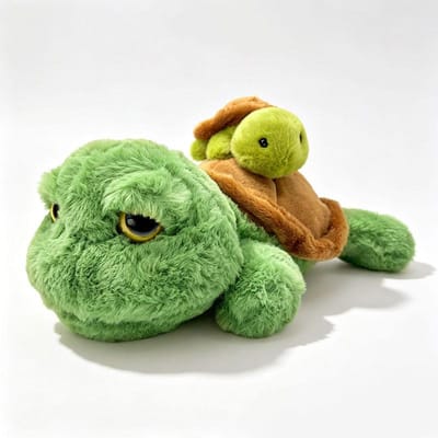 28cm Cartoon Grappige Moeder en Kind Dier Pluche Pop Pinguïn Schildpad IJsbeer Pluche Speelgoed Huisdecoratie Cadeau Voor Kinderen about 28cm schildpad