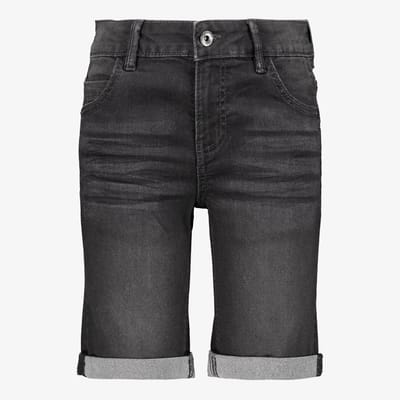 Unsigned jongens denim short medium zwart - Maat 134