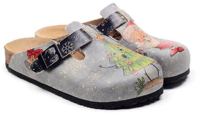 GOBY - Santa Claus Clogs – Handmade – Premium Kwaliteit – Kerstmanprint – Maat 36