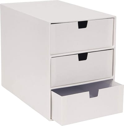 Bureau Organizer - Lade Organizer - Bureau Opruimen - Gemaakt van vezelplaat - 81 x 63 x 159 cm - Wit