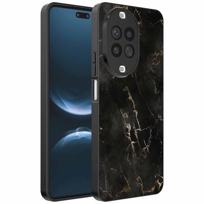 Geschikt voor Huawei Nova 14 Pro Telefoonhoesje met marmer opdruk - TPU backcover case black marble design - Zwart - Smartphonica geschikt voor Huawei Nova 14 Pro